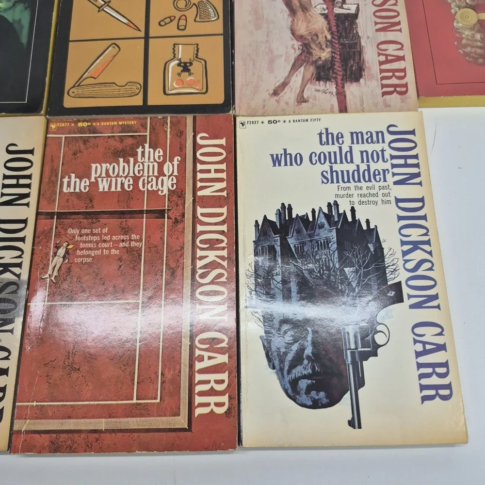 Lot of 10 Vintage John Dickson Carr PB Gothic Suspense Mystery Books